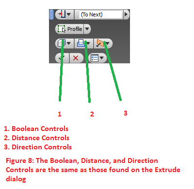 extrude controls